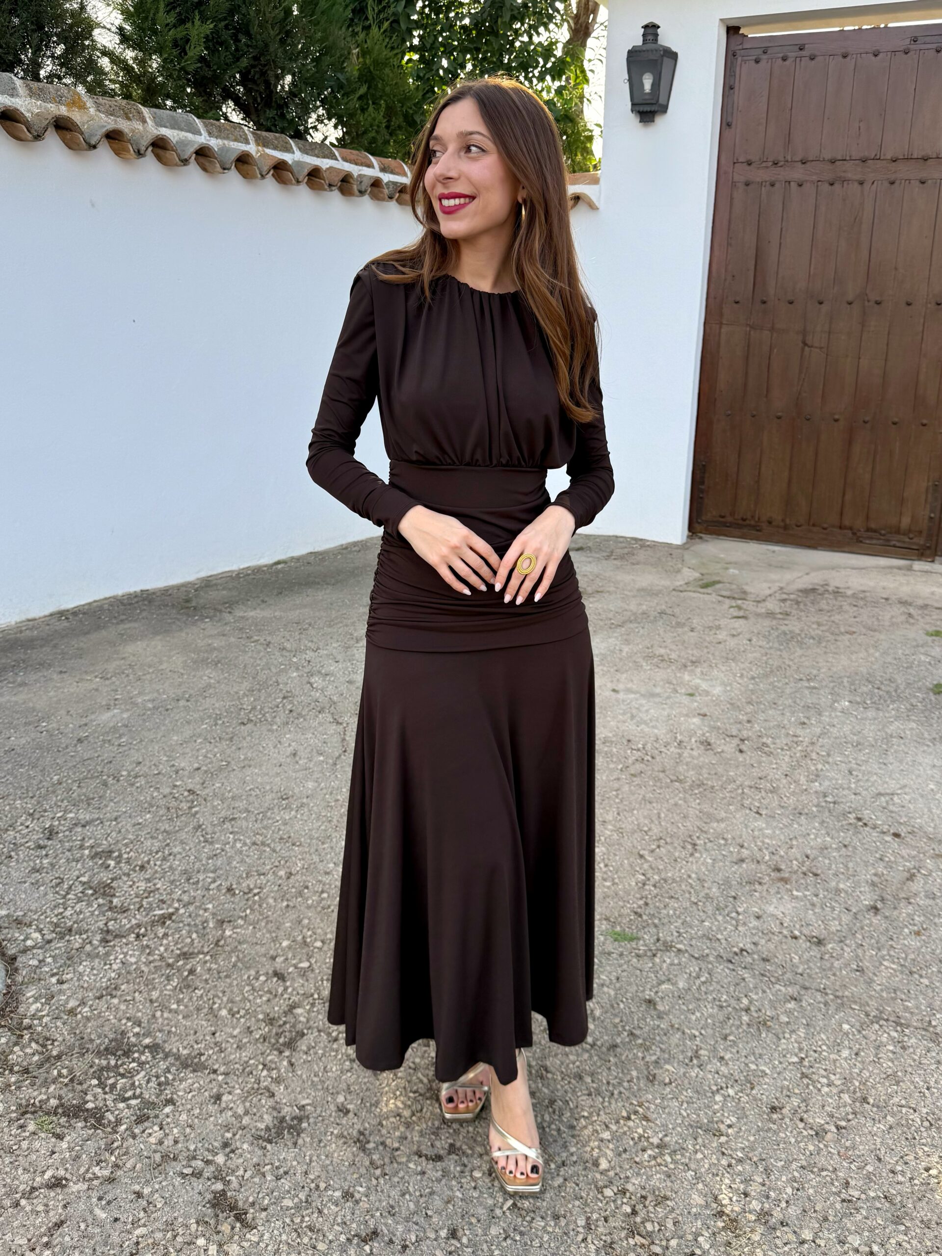 Vestido Marta Marrón - Imagen 6