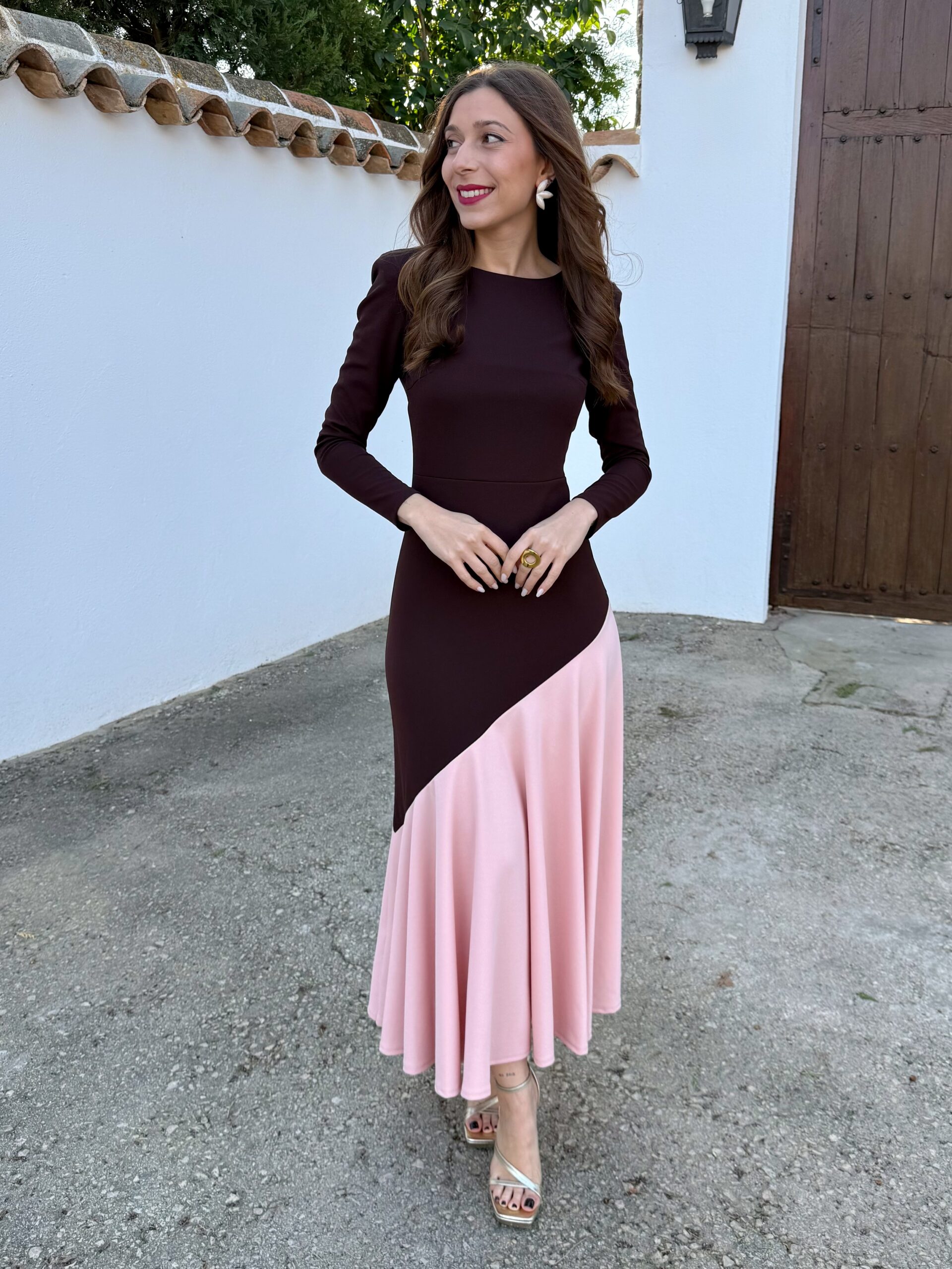 Vestido Fabiola Marrón - Imagen 5