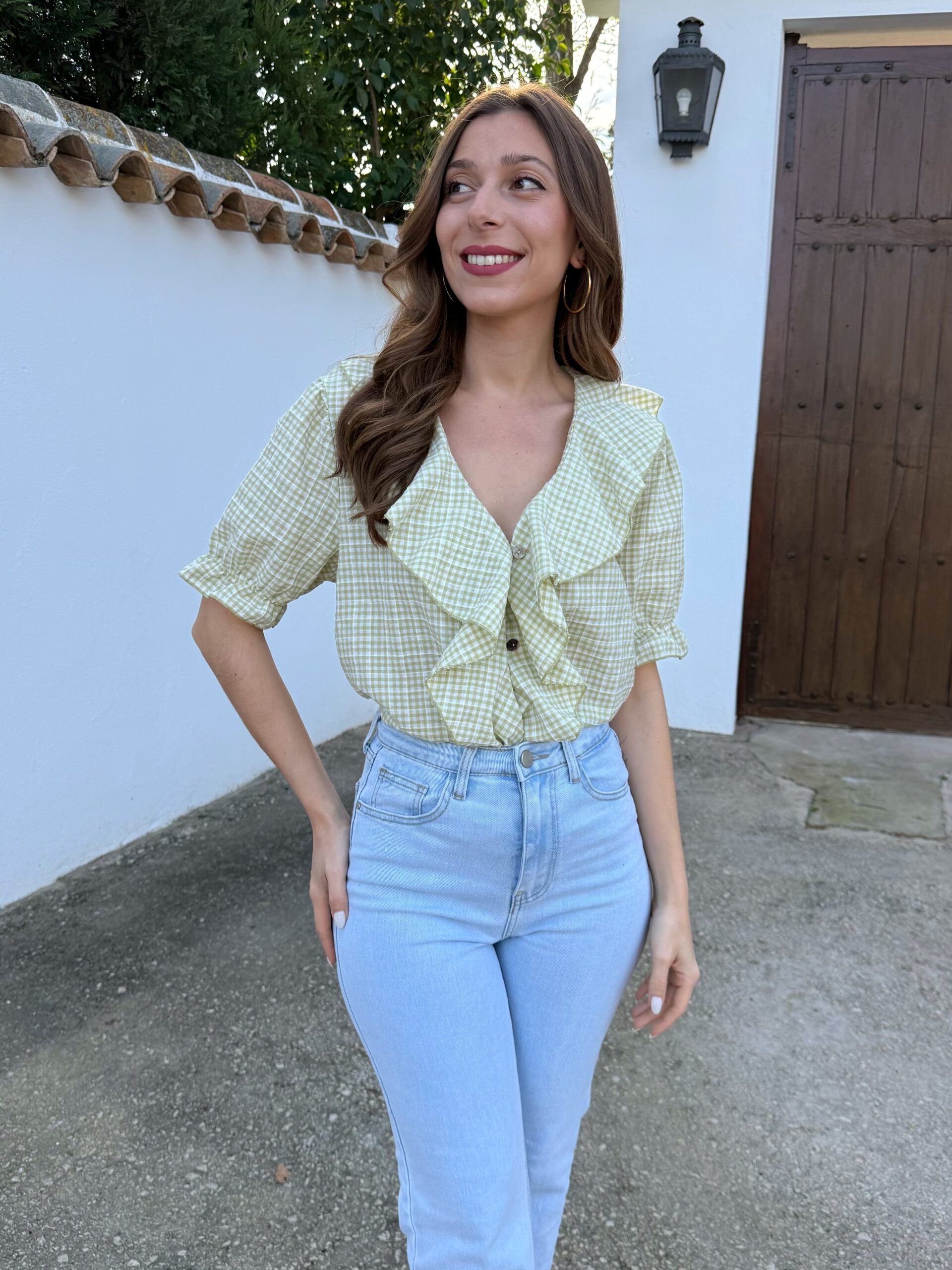 Blusa Claire Vichy Verde - Imagen 6