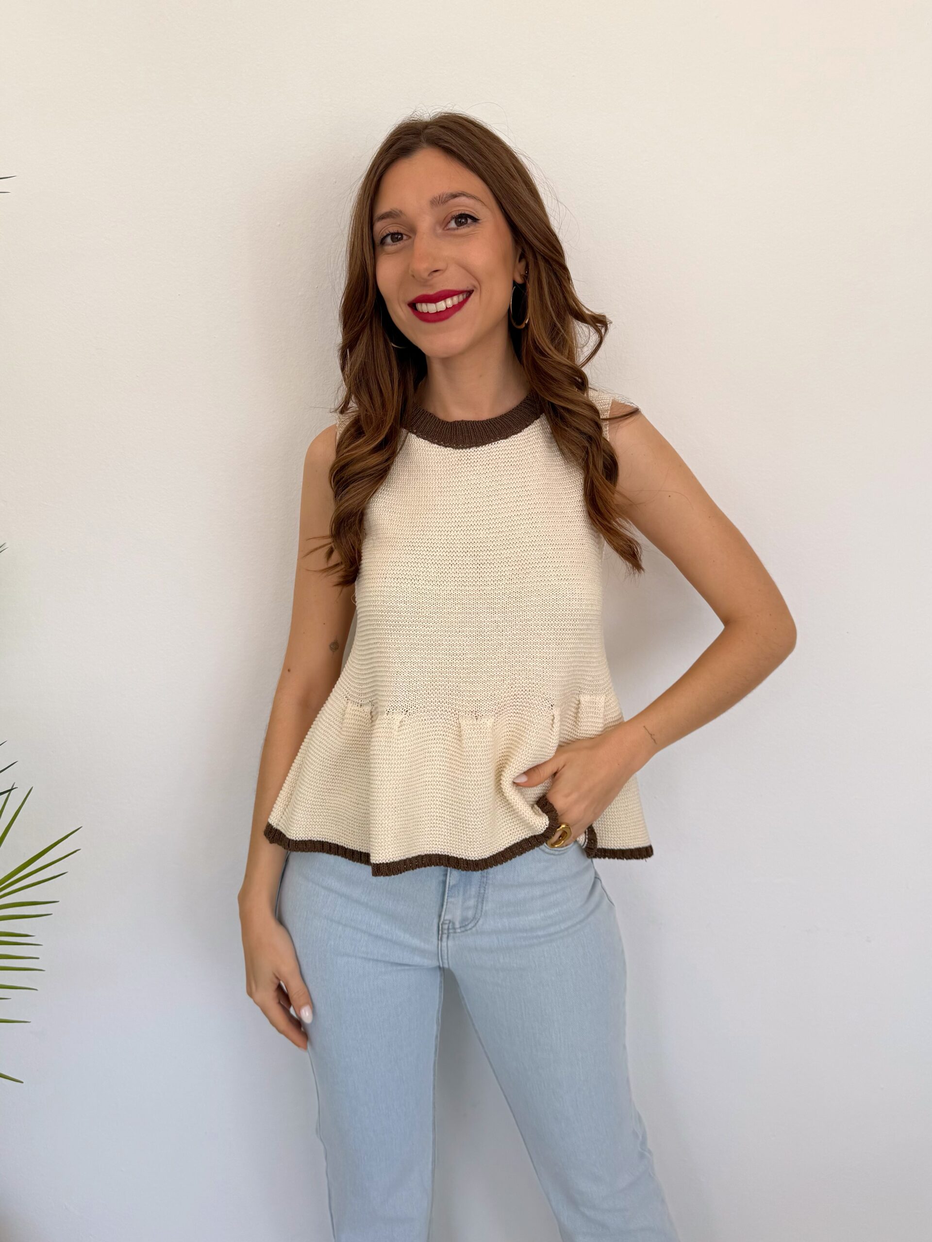 Top Hilo Muse Beige - Imagen 3