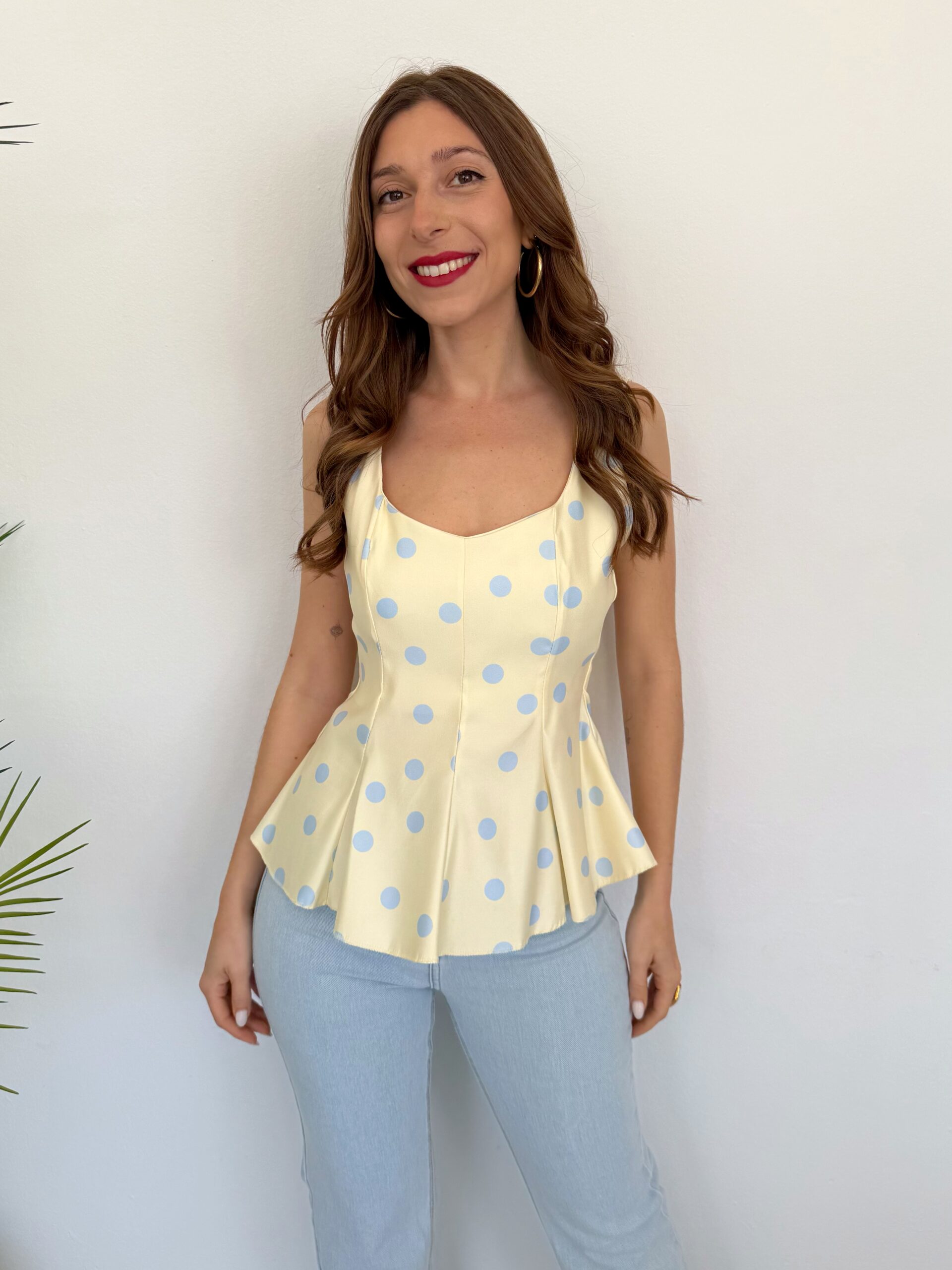 Top Lunares Amarillo Pastel - Imagen 3