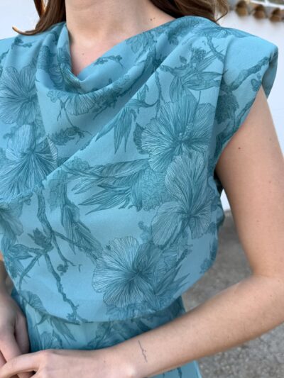 Vestido Gasa Rivera Turquesa - Talla única