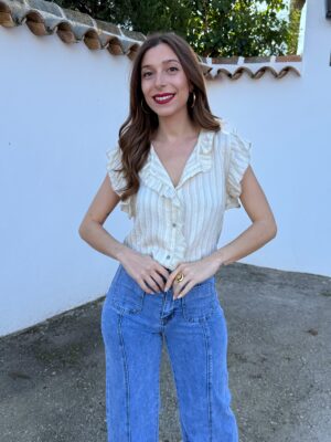 Camisa Georgia Amarillo Pastel - Talla única