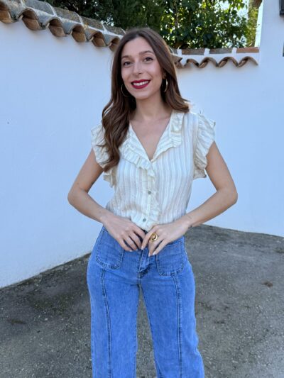 Camisa Georgia Amarillo Pastel - Talla única