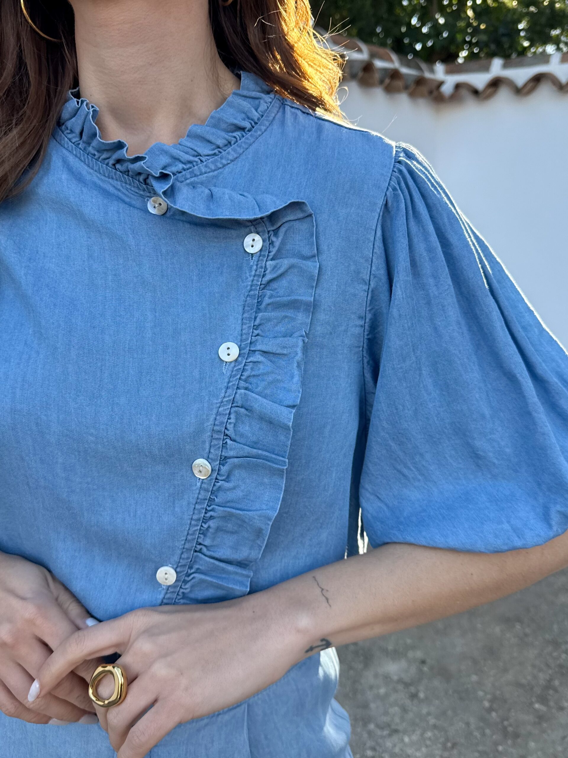 Camisa Elvira Denim Claro - Imagen 2