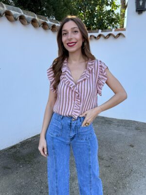 Camisa Georgia Rosa - Talla única