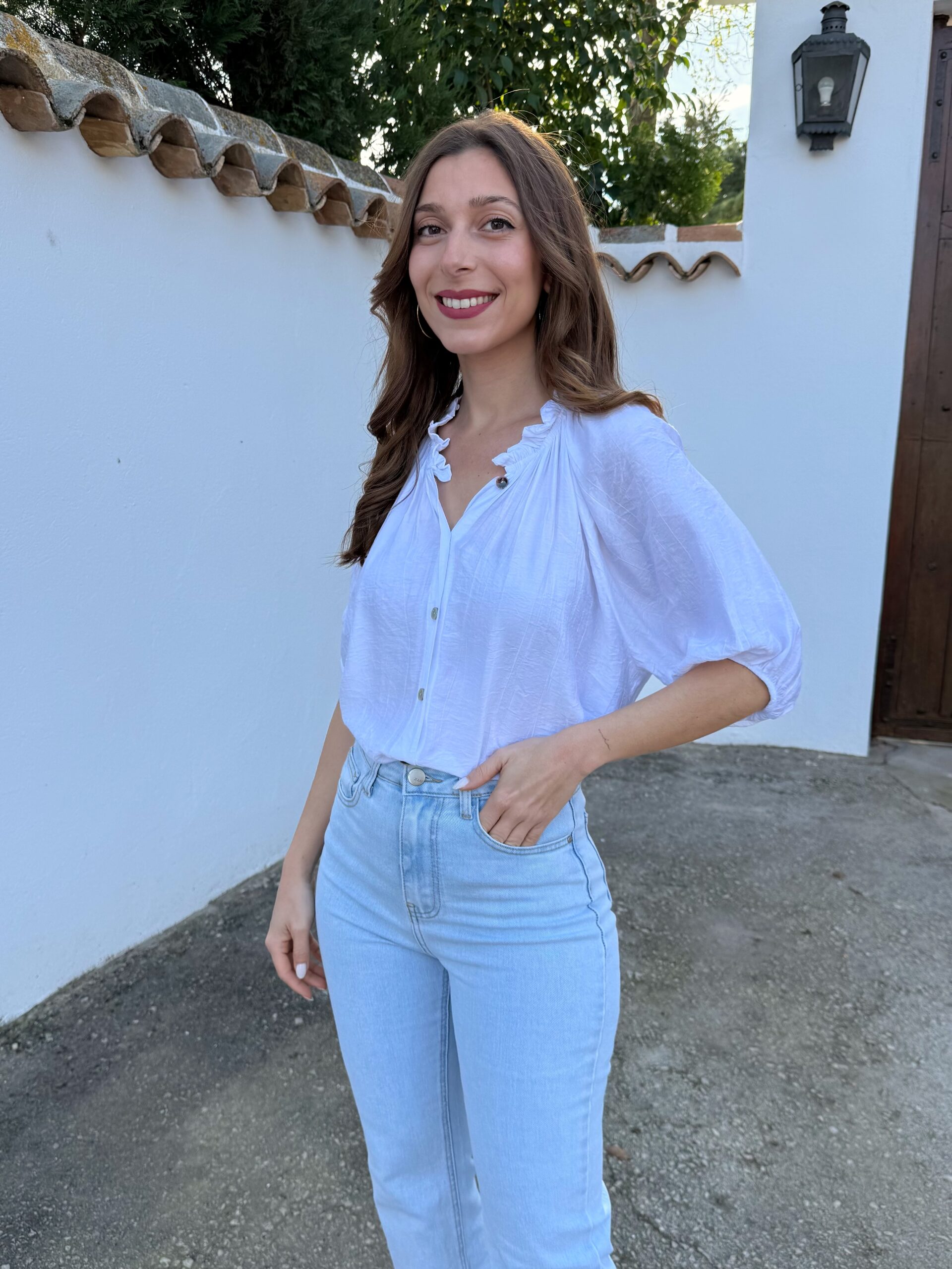 Camisa Fluida Diana Blanco - Imagen 4