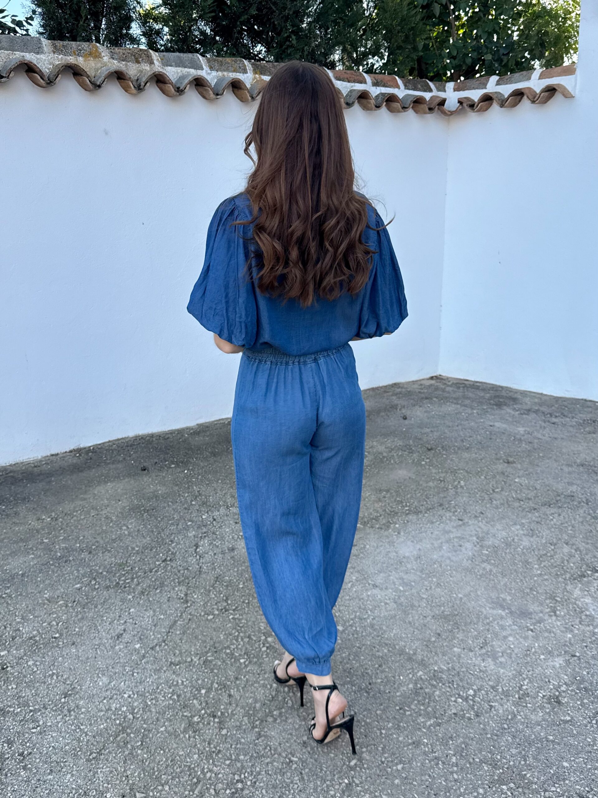 Pantalón Bombacho Denim Oscuro - Imagen 5