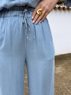 Pantalón Fluido Denim Claro