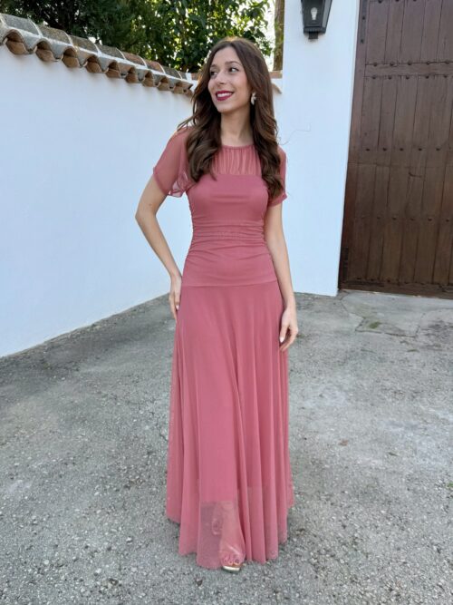 Vestido Esperanza Salmón - Talla única