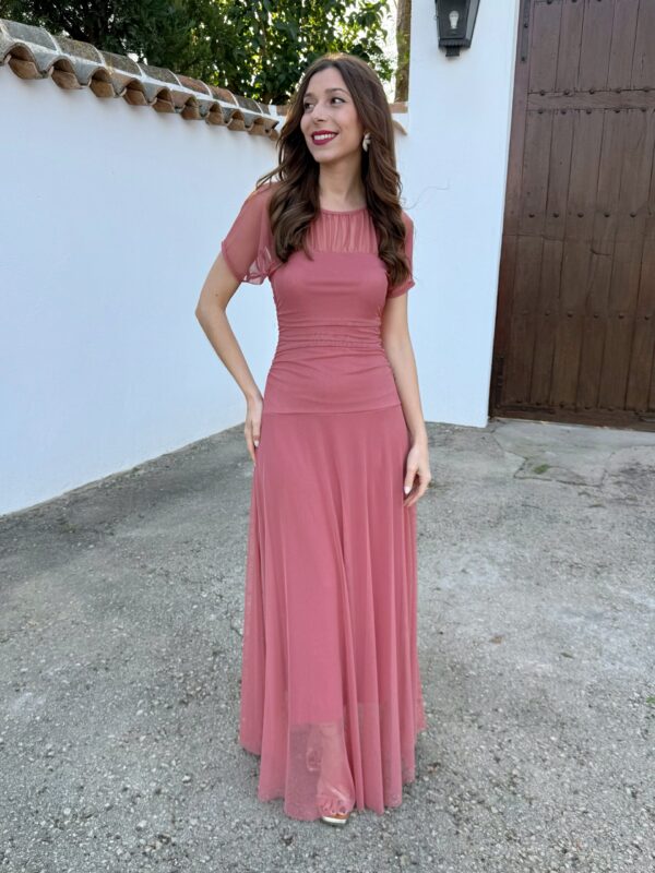 Vestido Esperanza Salmón - Talla única