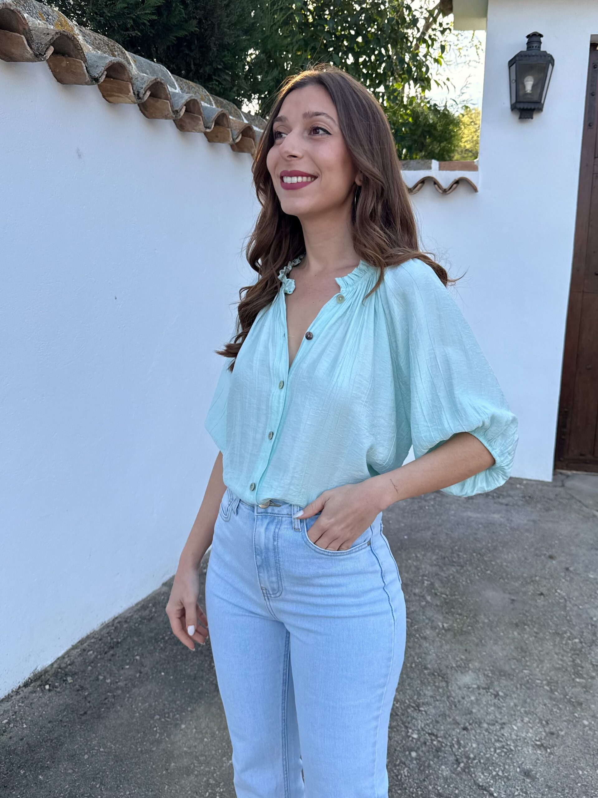 Camisa Fluida Diana Verde - Imagen 5