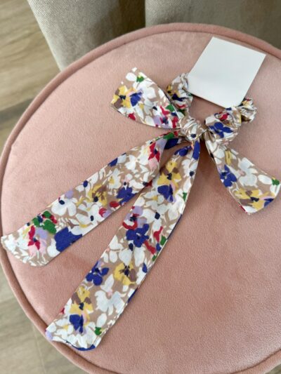 Coletero Lazo Flores Beige