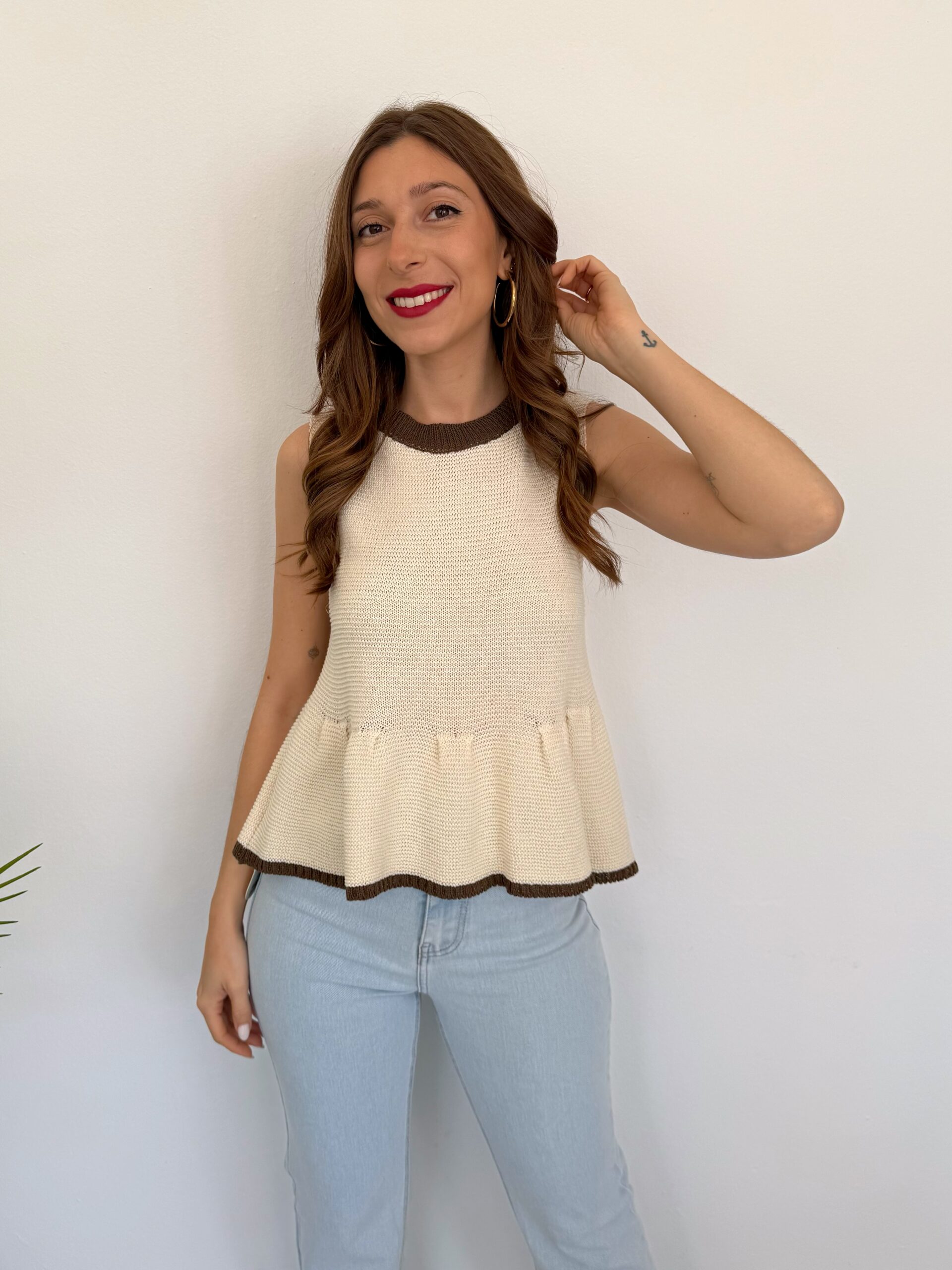 Top Hilo Muse Beige - Imagen 4