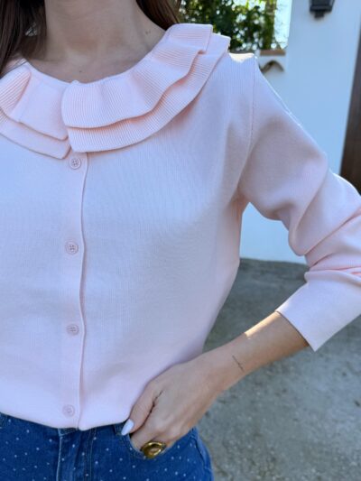 Cárdigan Coquette Rosa Pastel
