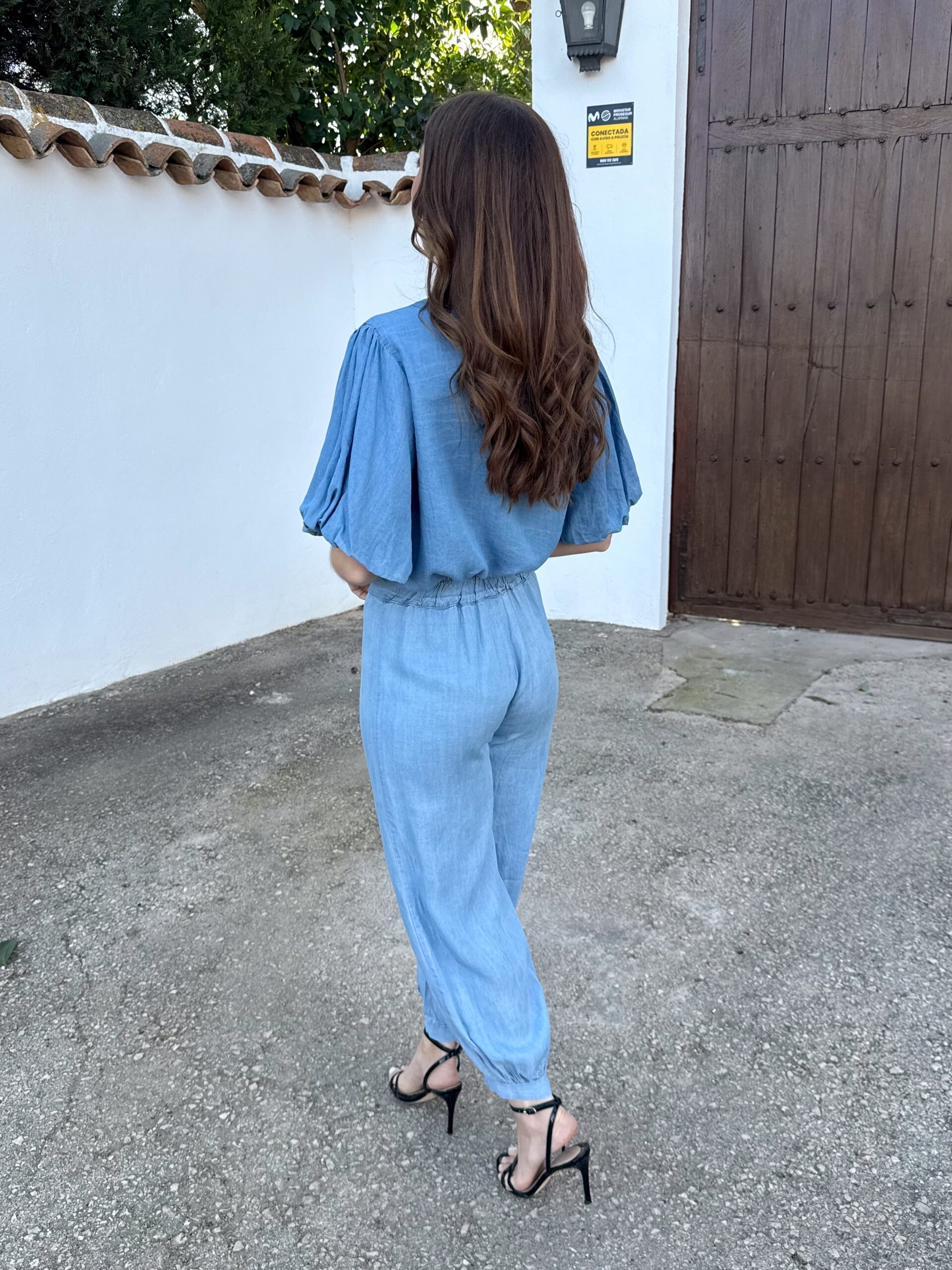 Pantalón Bombacho Denim Claro - Imagen 4