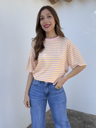 Camiseta Marsella Rosa/Amarillo - Talla única