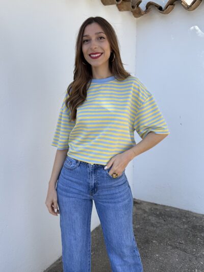 Camiseta Marsella Azul/Amarillo - Talla única