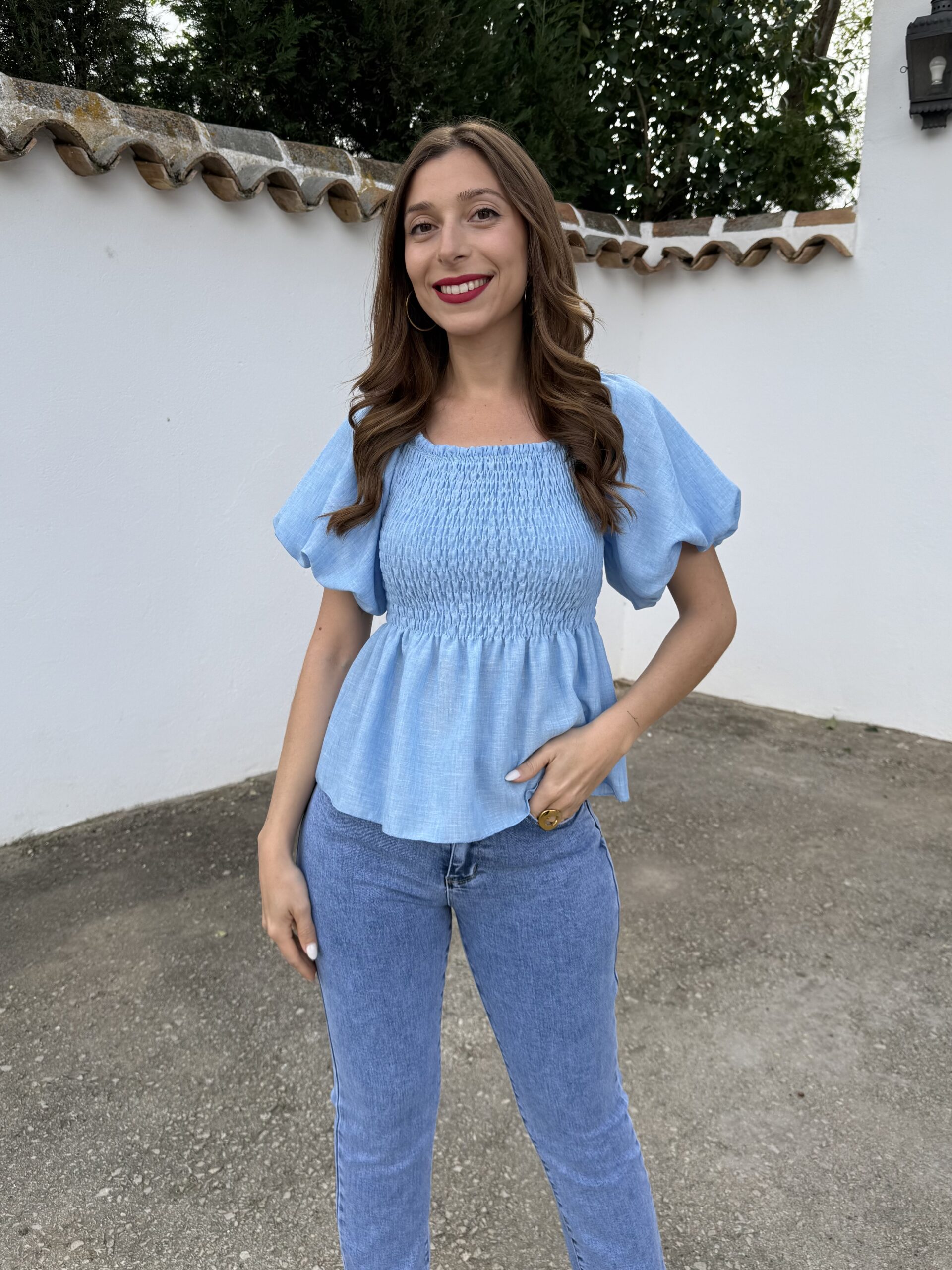Blusa Lirio Azul