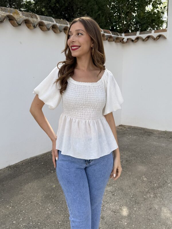 Blusa Lirio Blanca - Talla única