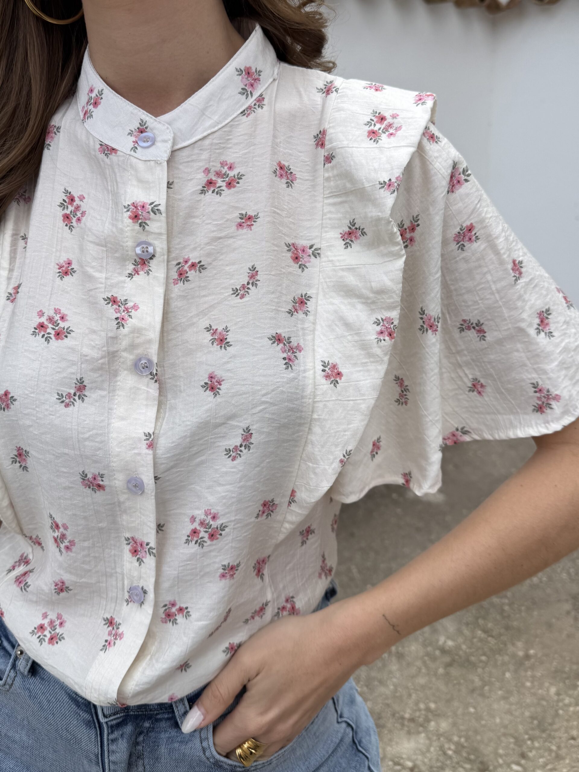 Camisa Coquette Flores