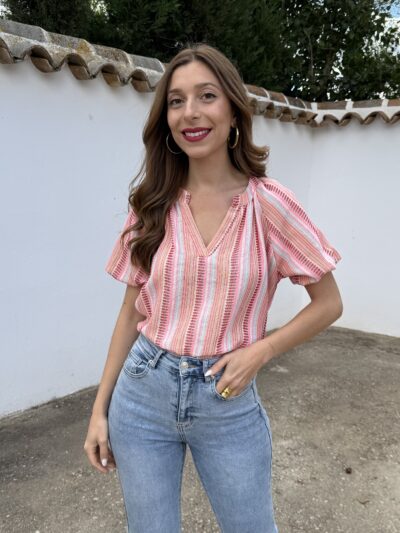 Blusa Étnica Flúor Rosa