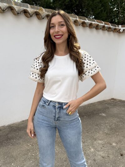 Camiseta Manga Lunares - Talla única