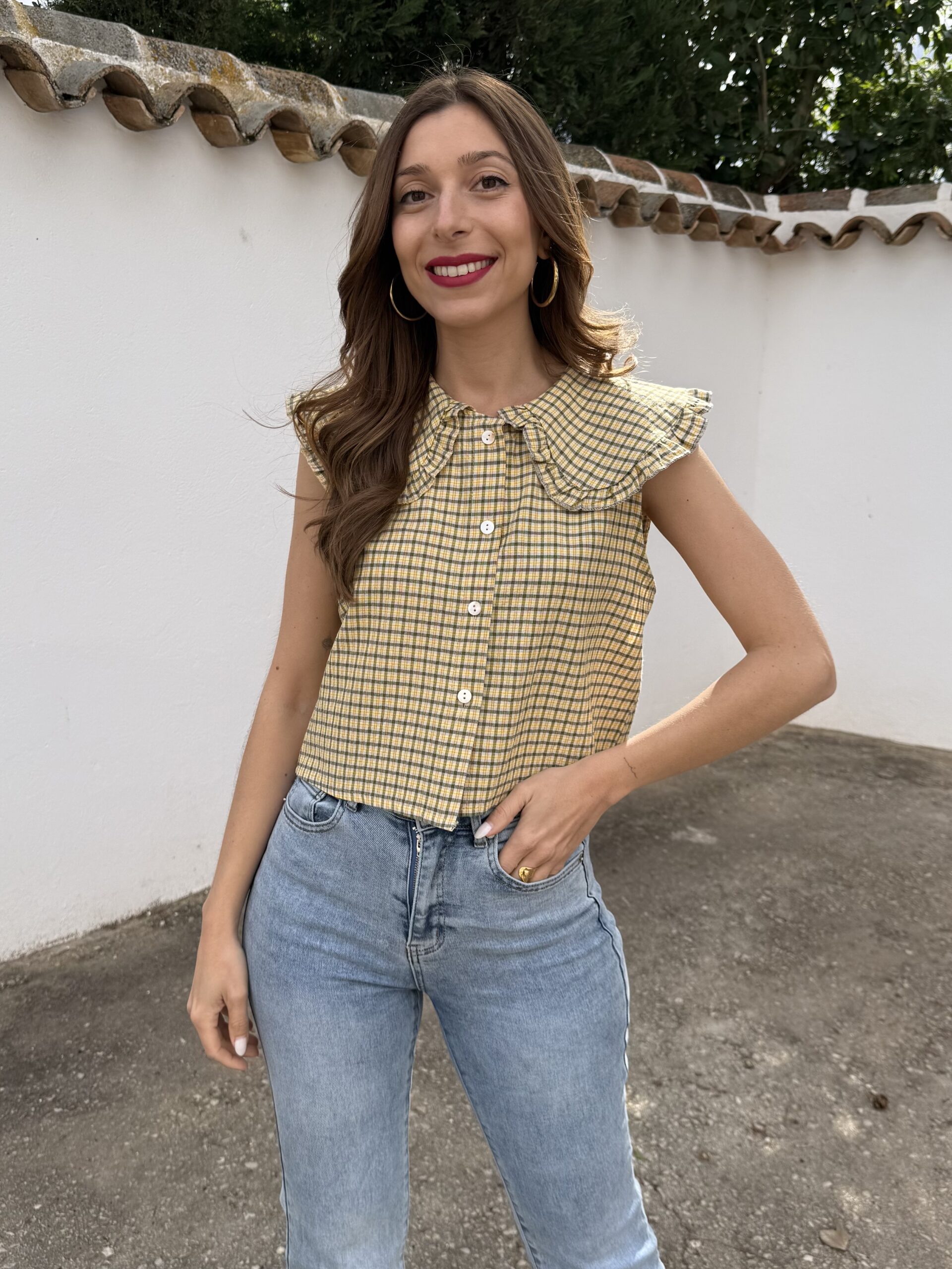 Chaleco Babydoll Mostaza