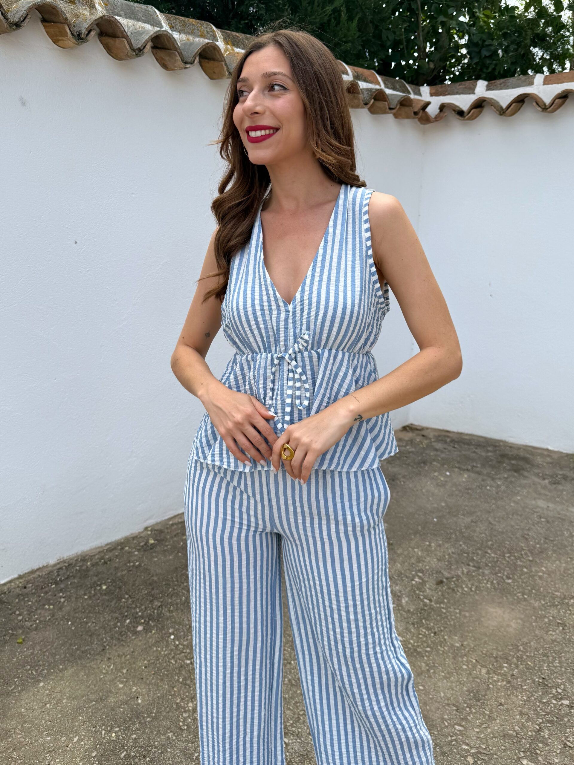 Conjunto Maldivas Rayas