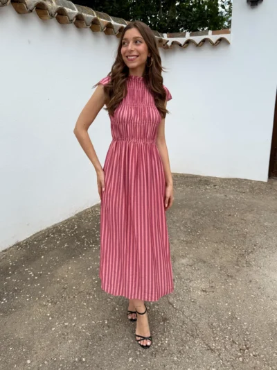 Vestido Marsala Rosa