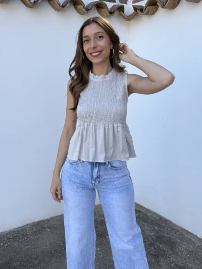 Blusa Basic Panal Beige