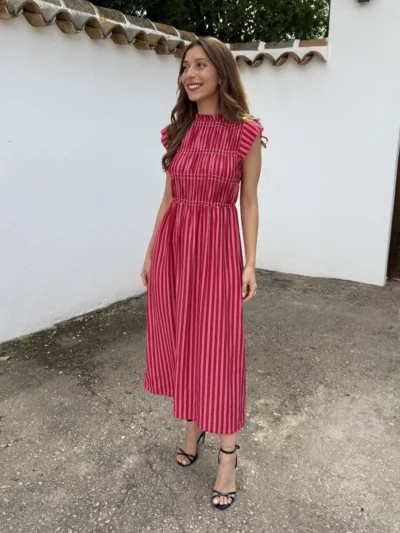 Vestido Marsala Rojo/Fucsia