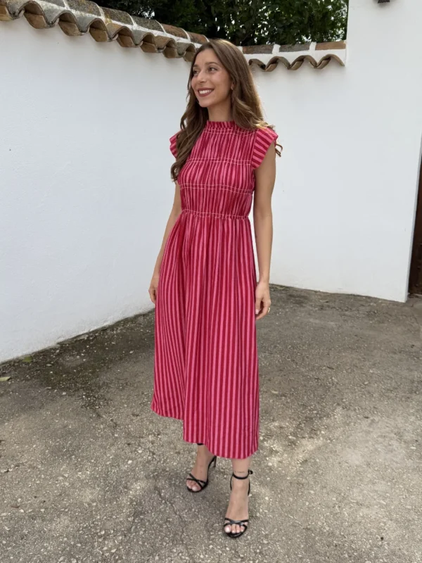 Vestido Marsala Rojo/Fucsia