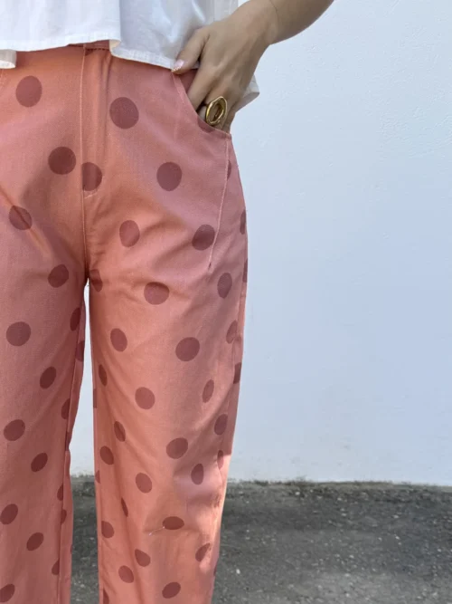 Pantalón Lunares Coral - Talla única