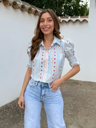 Camisa Mónica Flores - Talla única