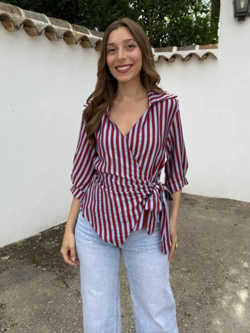 Camisa Cruzada Rojo - Talla única