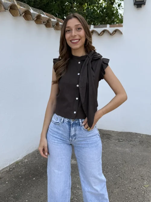 Camisa Turia Choco - Talla única