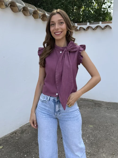Camisa Turia Berenjena