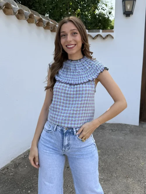 Blusa Margot Vichy Azul