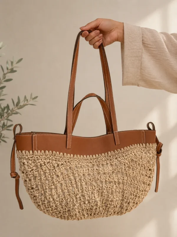 Bolso Rafia Camel