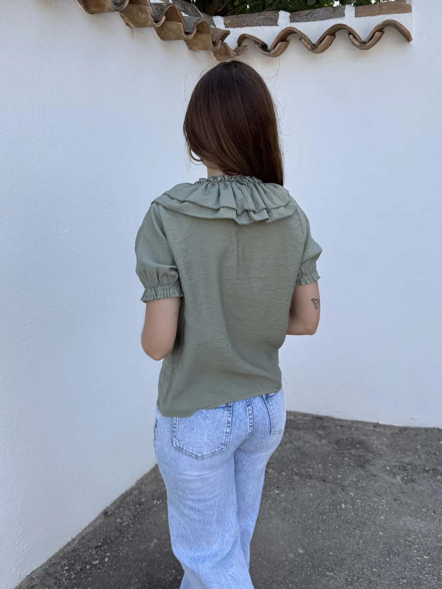 Blusa Volantes Verde - Imagen 3