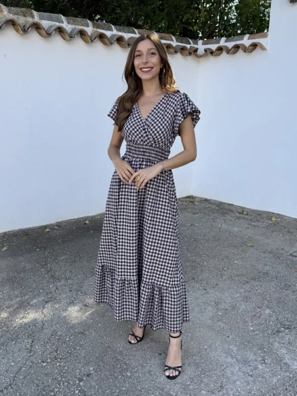 Vestido Vichy Vino - Talla única