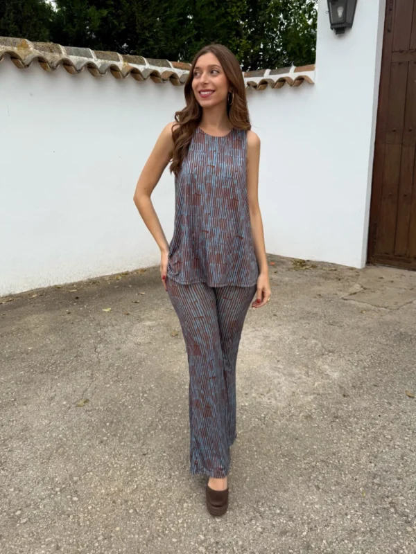 Conjunto Licra Fría Azul