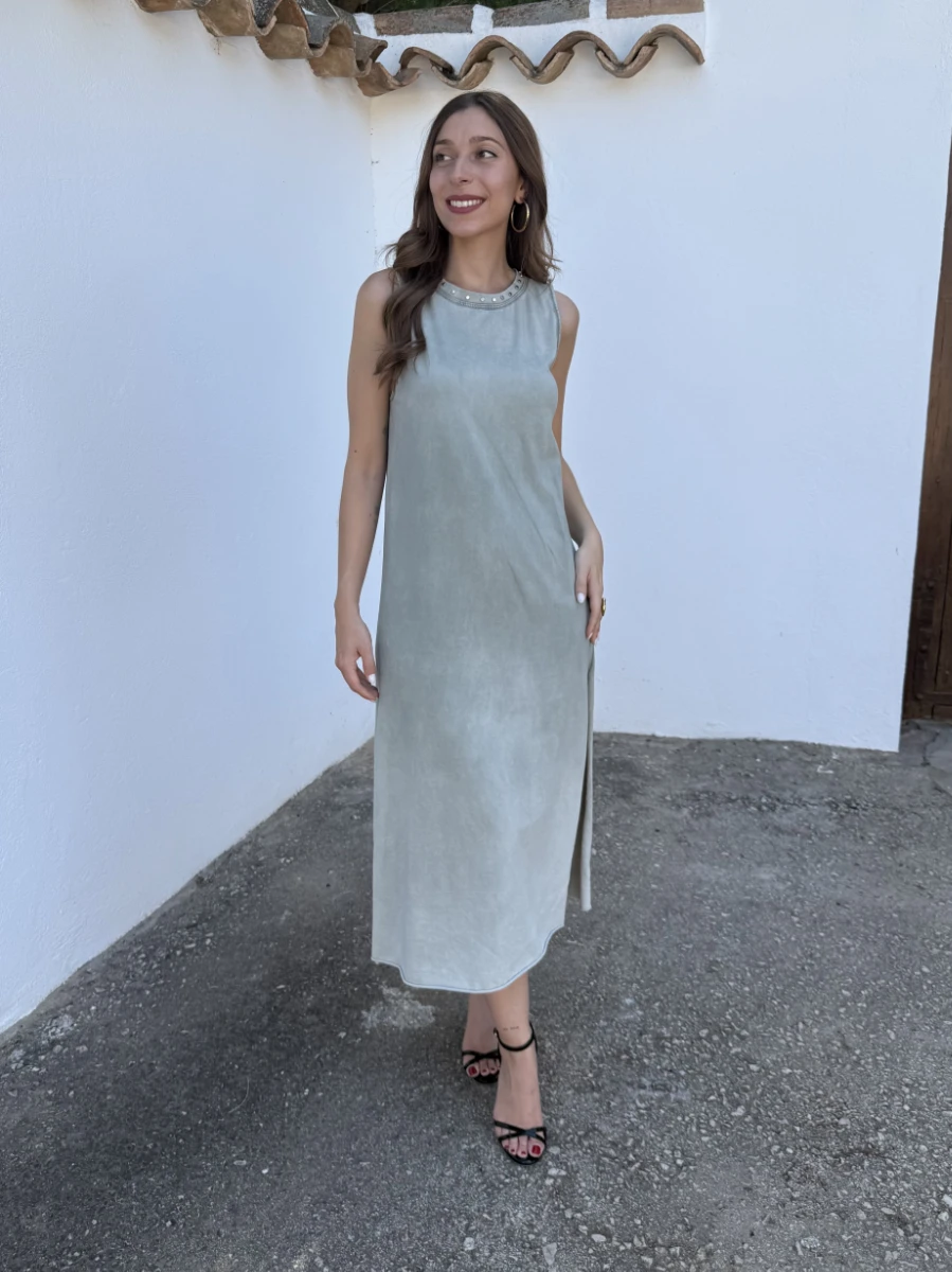 Vestido Tachas Verde - Imagen 2