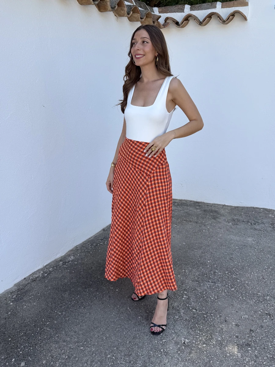 Falda Campera Naranja Flúor - Imagen 3