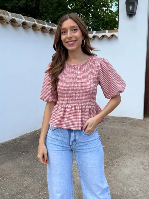 Blusa Farol Vichy Teja