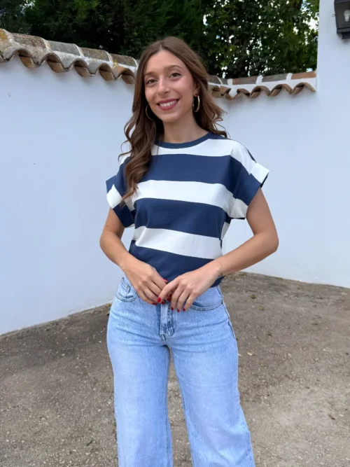 Camiseta Rayas Azul Marino