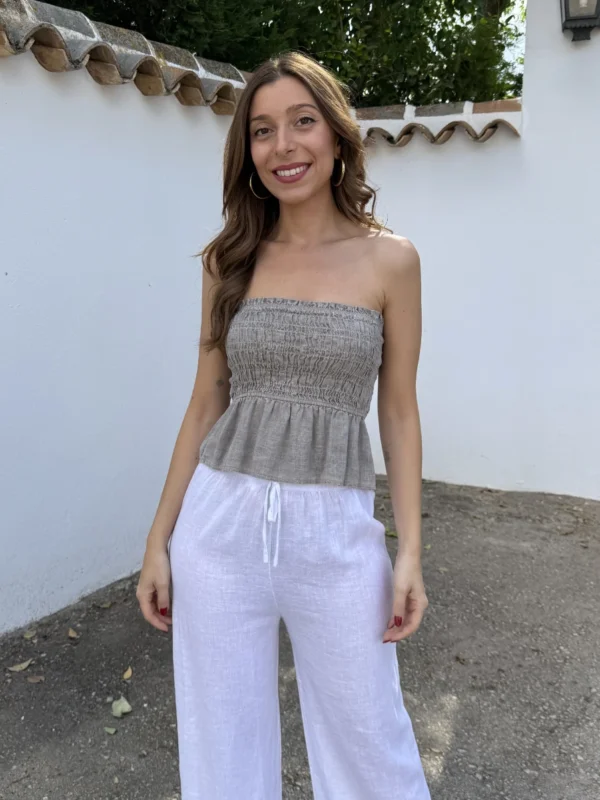 Top Lino Eria Taupe