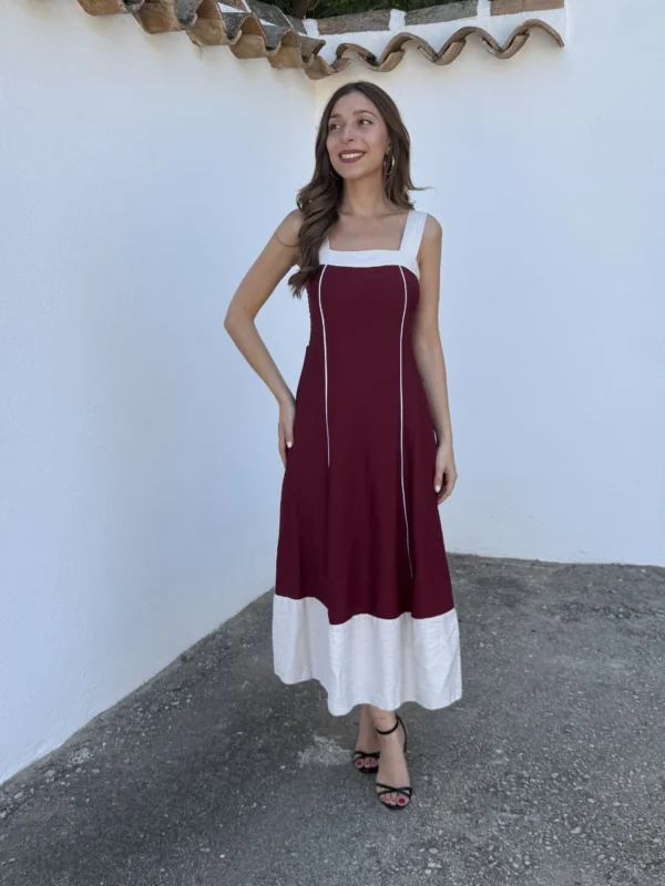 Vestido Grecia Burdeos