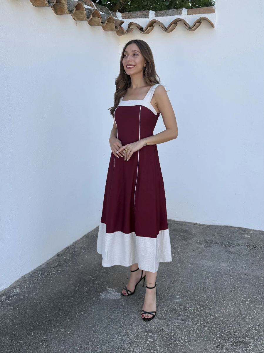 Vestido Grecia Burdeos - Imagen 4